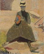 Emile Bernard Femme a Saint Briac oil on canvas